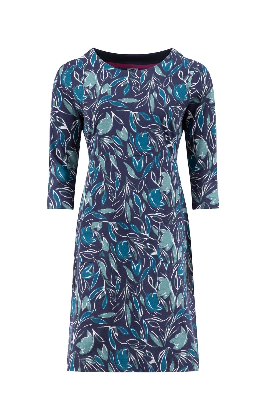 Weird Fish Estate blue Starshine Printed Jersey Dress