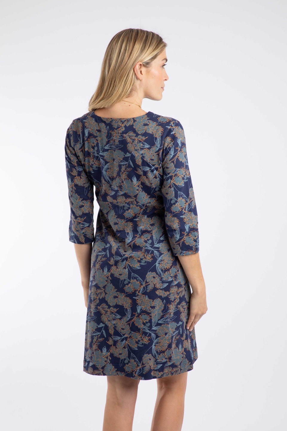 Weird Fish Moonlight Blue Starshine Printed Jersey Dress