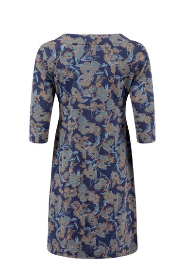 Weird Fish Moonlight Blue Starshine Printed Jersey Dress