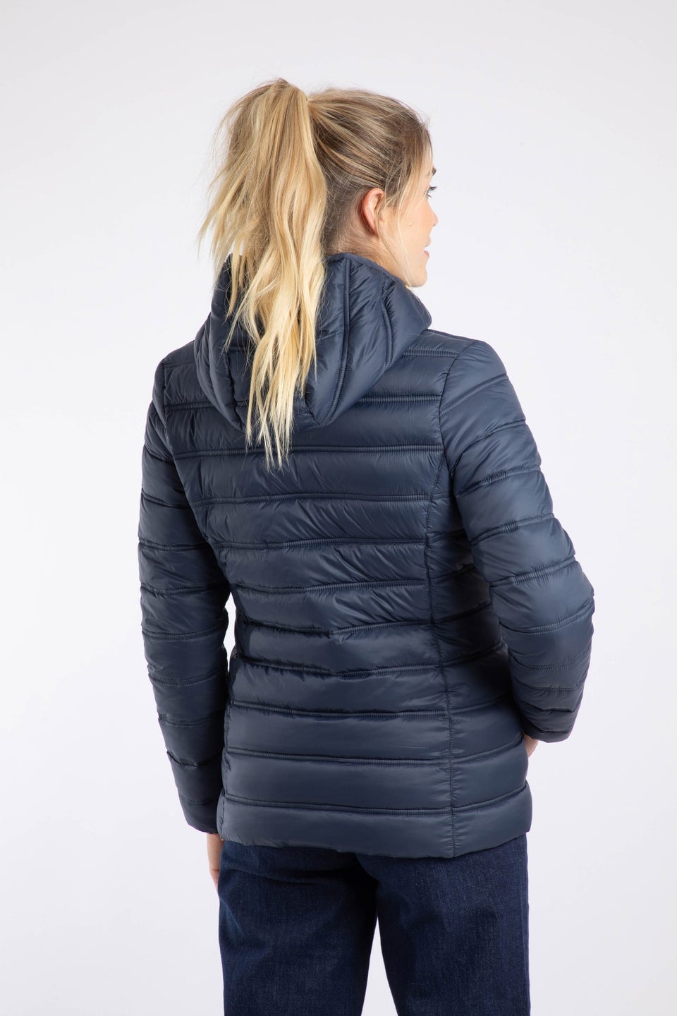 Weird Fish Navy Blue Eshka Lightweight Padded Jacket