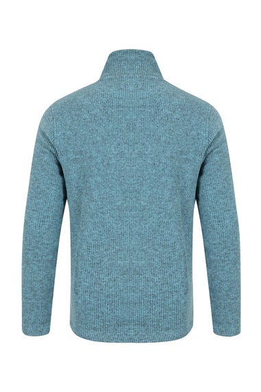 Weird Fish Smoked Blue Newport 1/4 Zip Ribbed Fleece