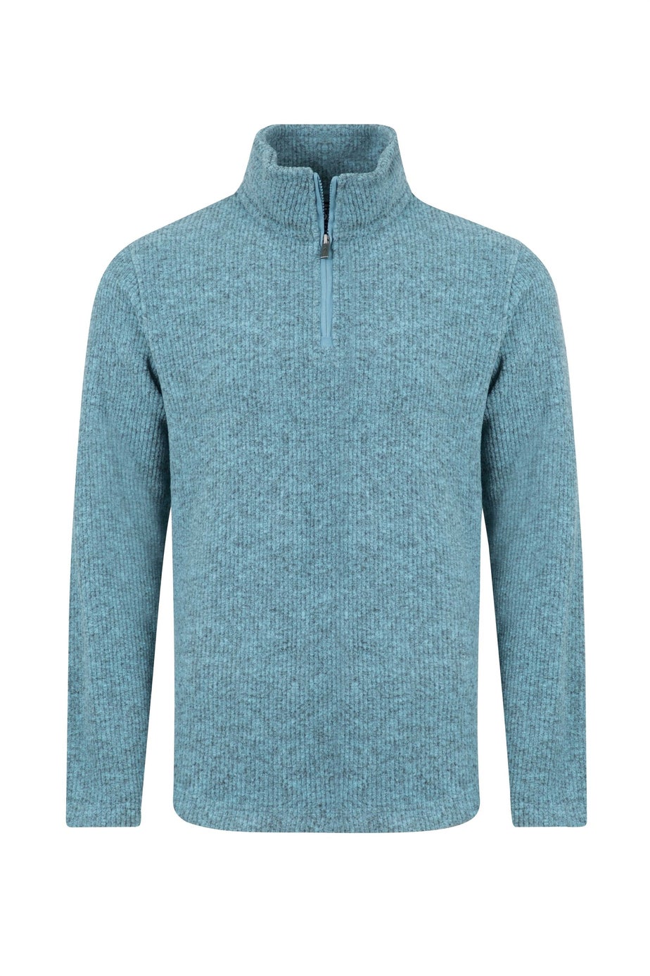 Weird Fish Smoked Blue Newport 1/4 Zip Ribbed Fleece