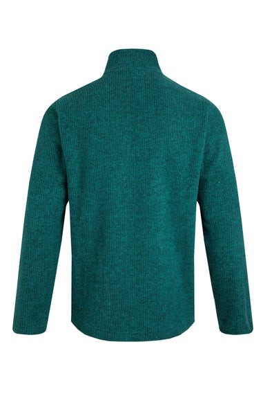 Weird Fish Deep Teal Newport 1/4 Zip Ribbed Fleece