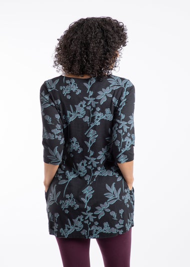 Weird Fish Spring Lake Arielle Printed Jersey 3/4 Sleeve Tunic