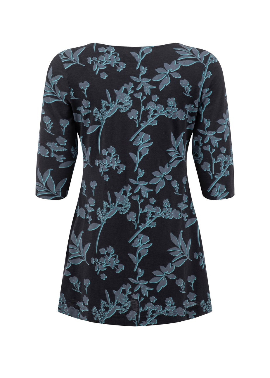 Weird Fish Spring Lake Arielle Printed Jersey 3/4 Sleeve Tunic