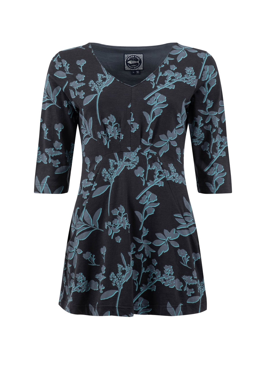 Weird Fish Spring Lake Arielle Printed Jersey 3/4 Sleeve Tunic