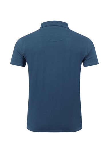 Weird Fish Federal Blue Miles Pique Polo Shirt