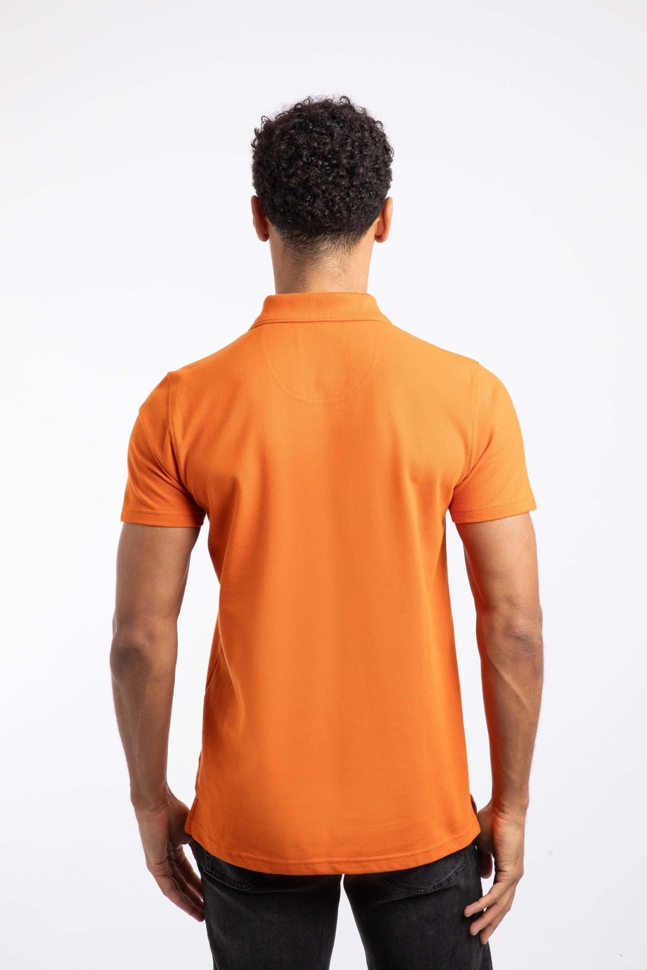 Weird Fish Brick Orange Miles Pique Polo Shirt
