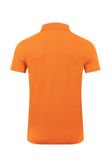 Weird Fish Brick Orange Miles Pique Polo Shirt
