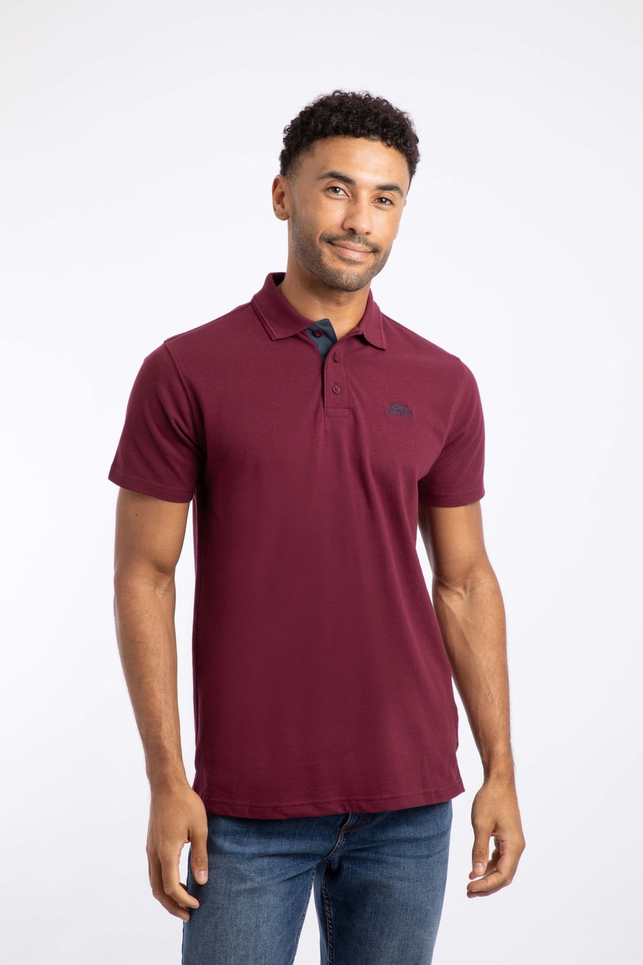 Weird Fish Tawny Port Miles Pique Polo Shirt