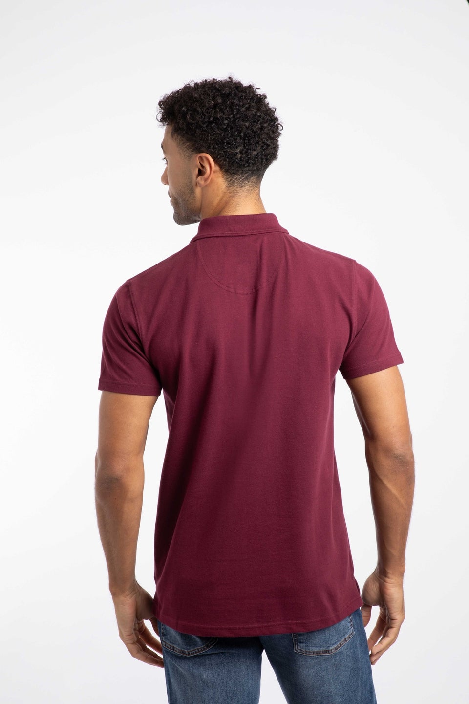 Weird Fish Tawny Port Miles Pique Polo Shirt