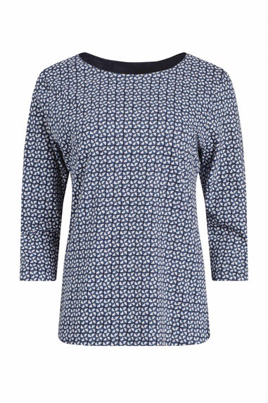 Weird Fish Navy Pinto Printed Jersey T-Shirt