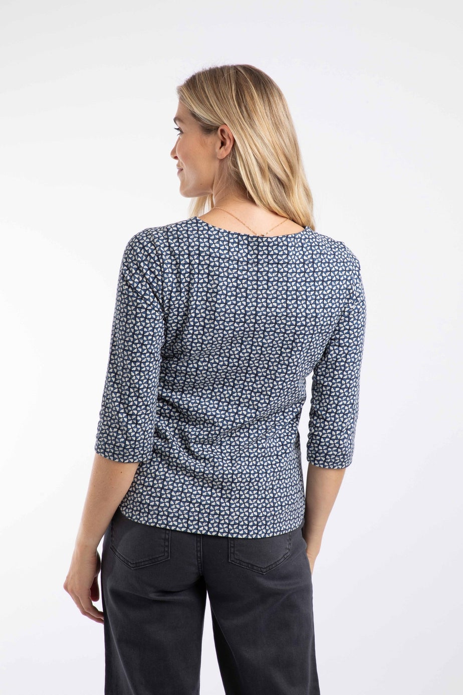 Weird Fish Navy Pinto Printed Jersey T-Shirt