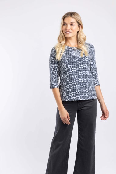 Weird Fish Navy Pinto Printed Jersey T-Shirt