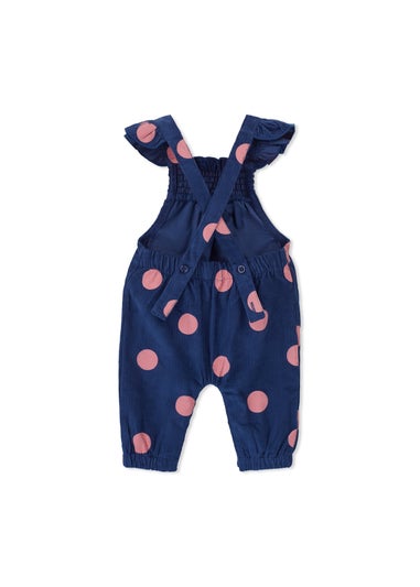 Lilly & Sid Navy Apple Pocket Cord Jumpsuit (0-24 Months)