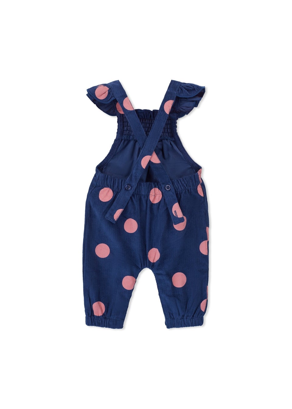 Lilly & Sid Navy Apple Pocket Cord Jumpsuit (0-24 Months)