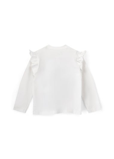 Lilly & Sid  Ecru Happy Holidays Applique Top (0-5 Years)