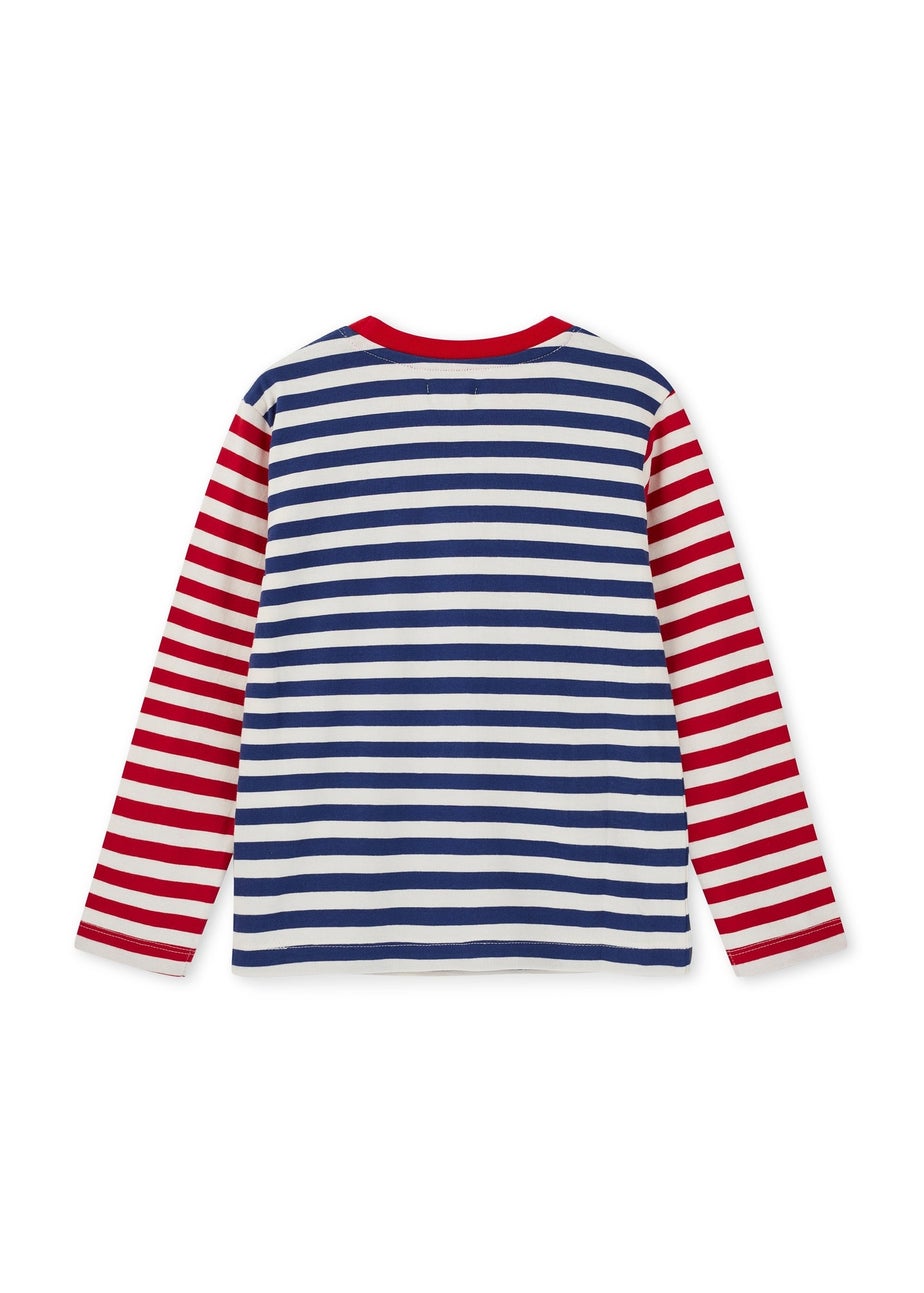 Lilly & Sid Organic Cotton Multi Tractor Flip Applique Top (0-5 Years)