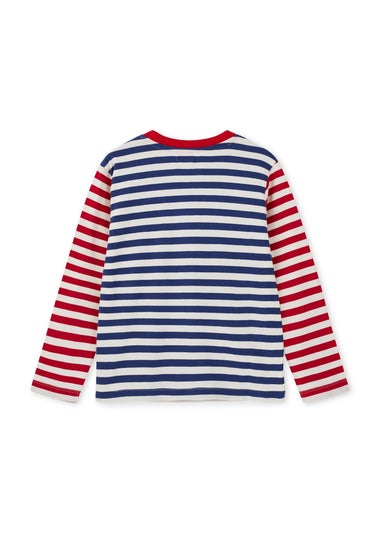 Lilly & Sid Organic Cotton Multi Tractor Flip Applique Top (0-5 Years)