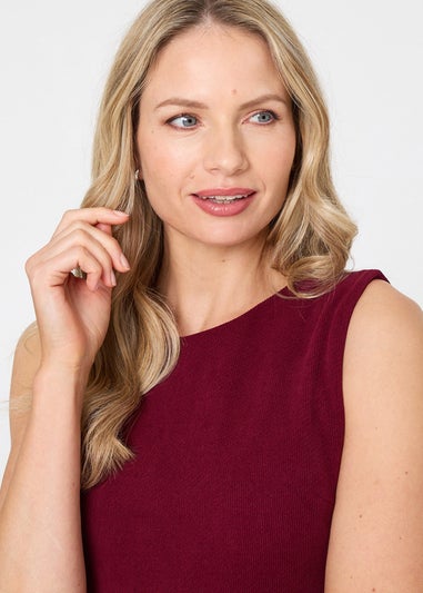 Izabel London Red Sleeveless Relaxed Short Shift Dress