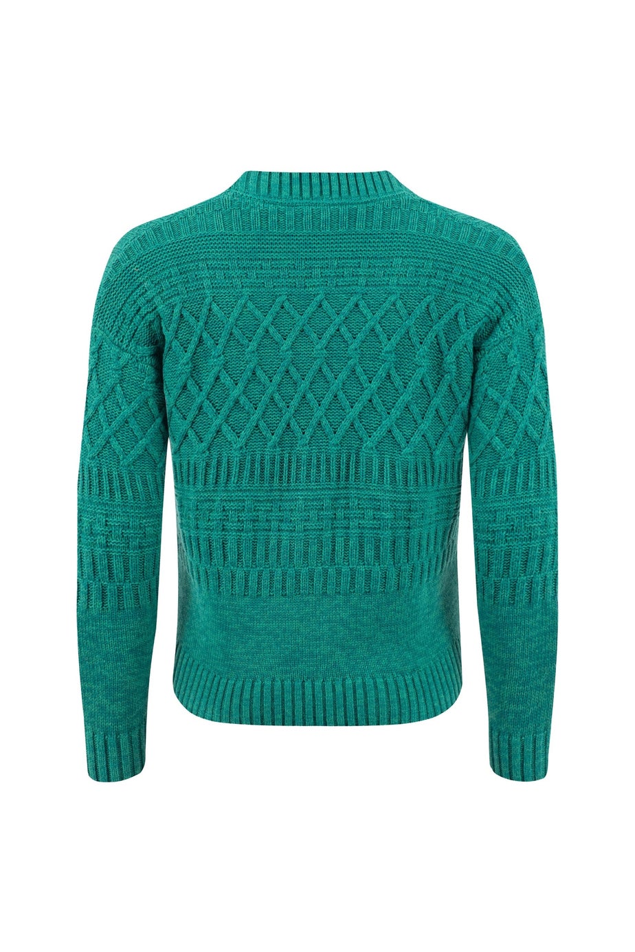 Weird Fish Deep Teal Amiens Mixed Stitch Cardigan