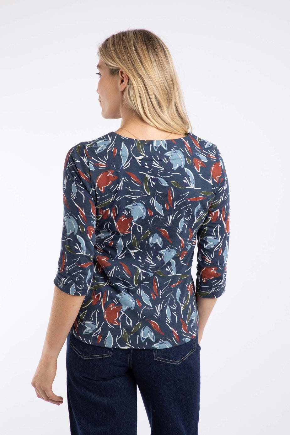 Weird Fish Navy Blue Pinto Printed Jersey T-Shirt