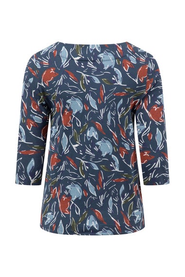 Weird Fish Navy Blue Pinto Printed Jersey T-Shirt