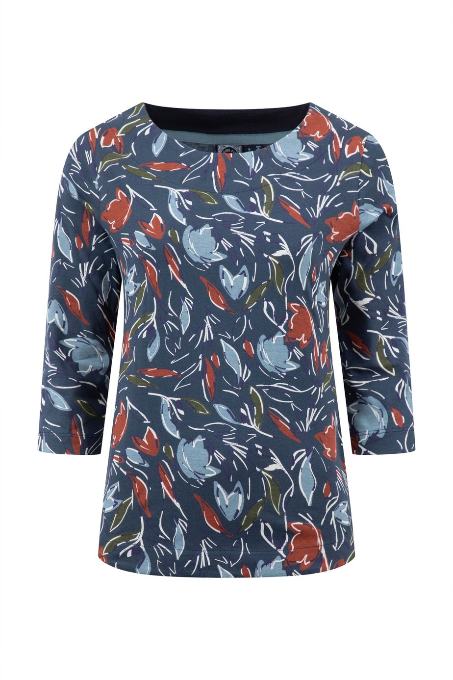 Weird Fish Navy Blue Pinto Printed Jersey T-Shirt