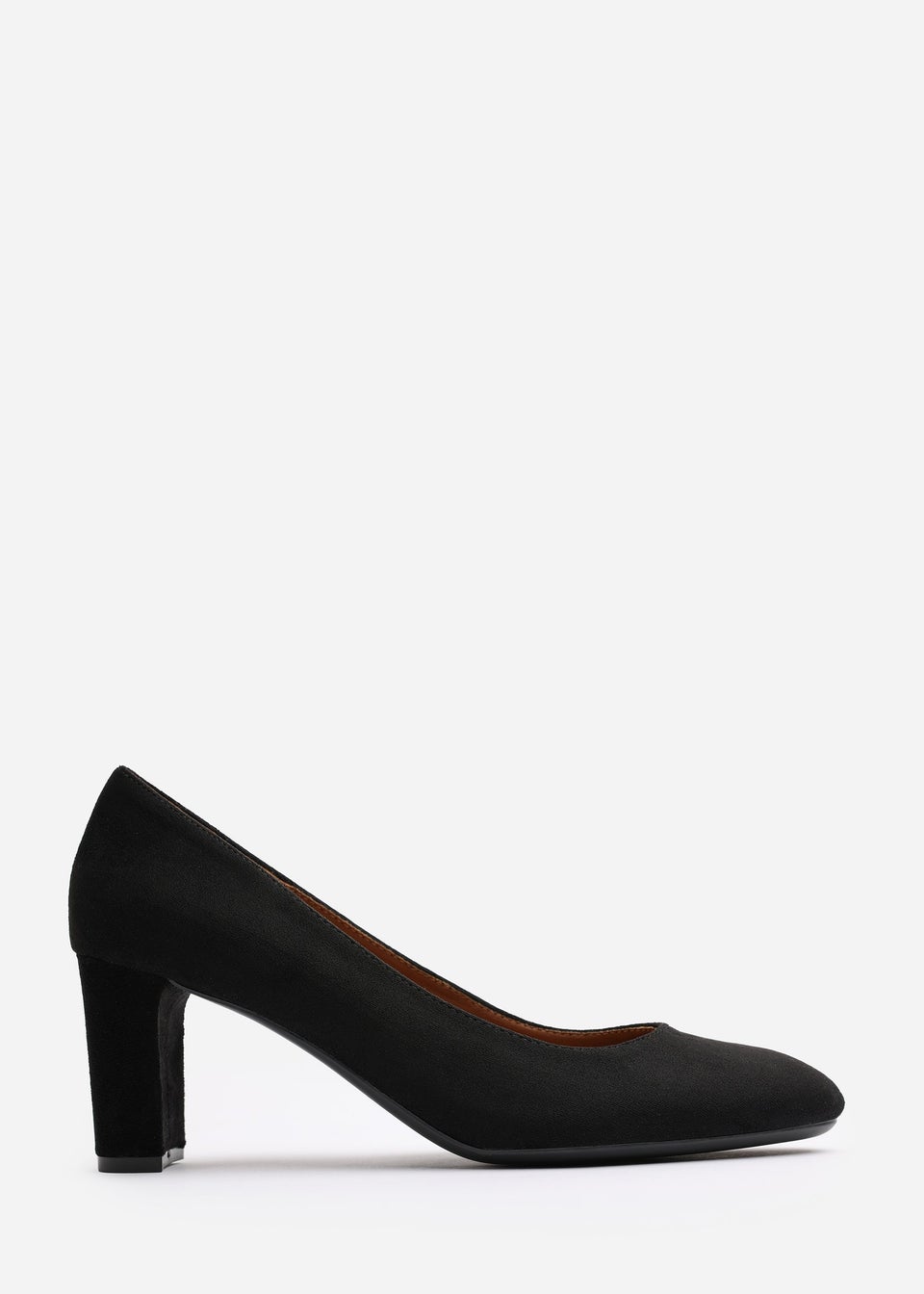 Where's That From Livia Black Suede Mid Block Heel