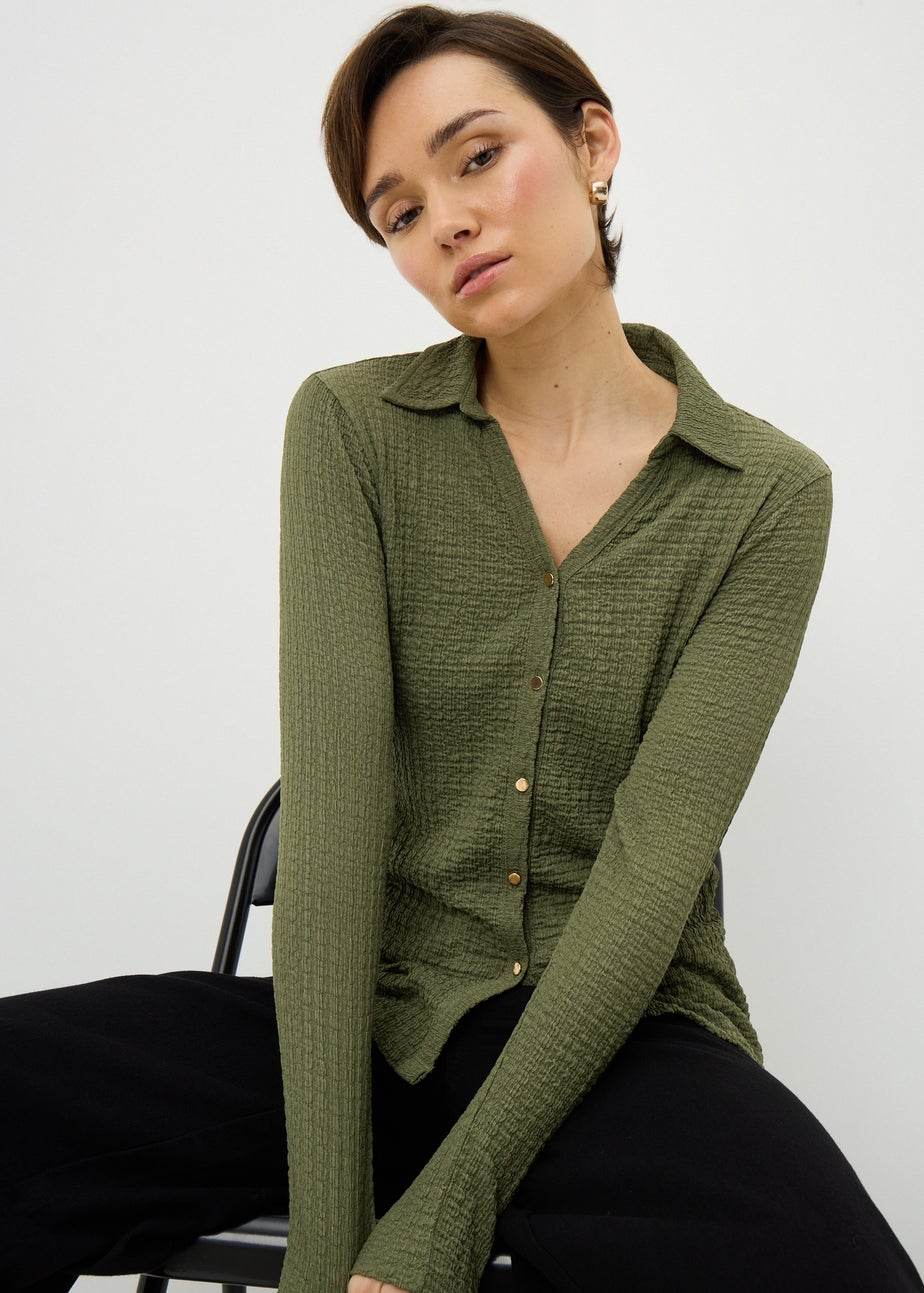 Khaki Textured Shirt