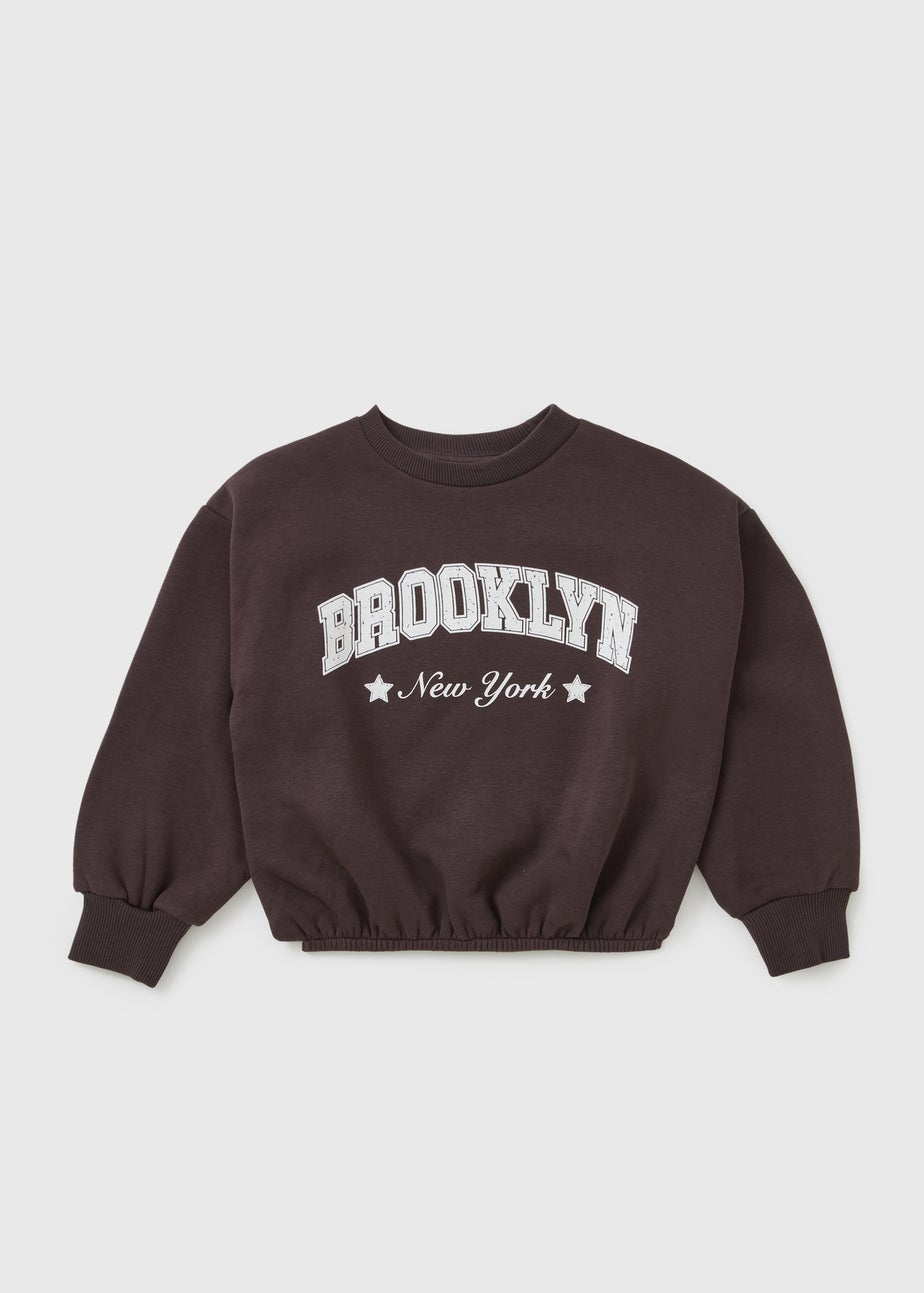 Girls Brown Brooklyn Sweatshirt (7-15yrs)