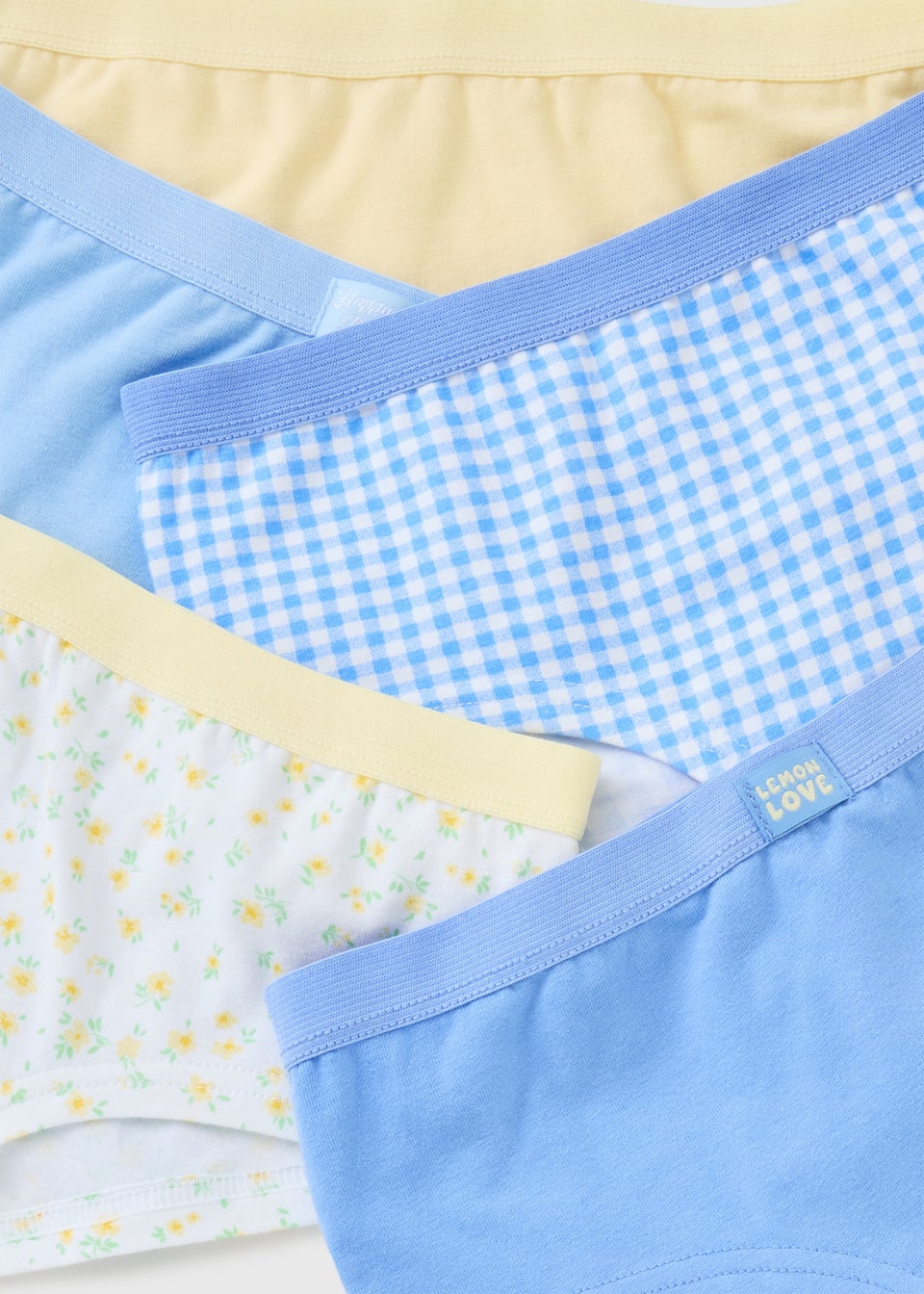 5 Pack Girls Blue Daisy Hipsters (6-14yrs)