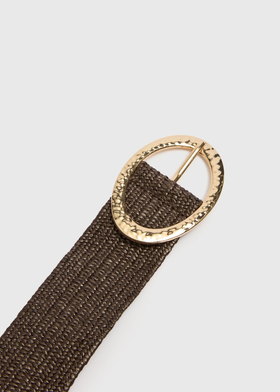 Chocolate Brown Raffia Belt