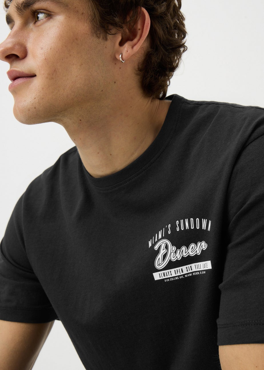 Black Miami Back Graphic T-Shirt