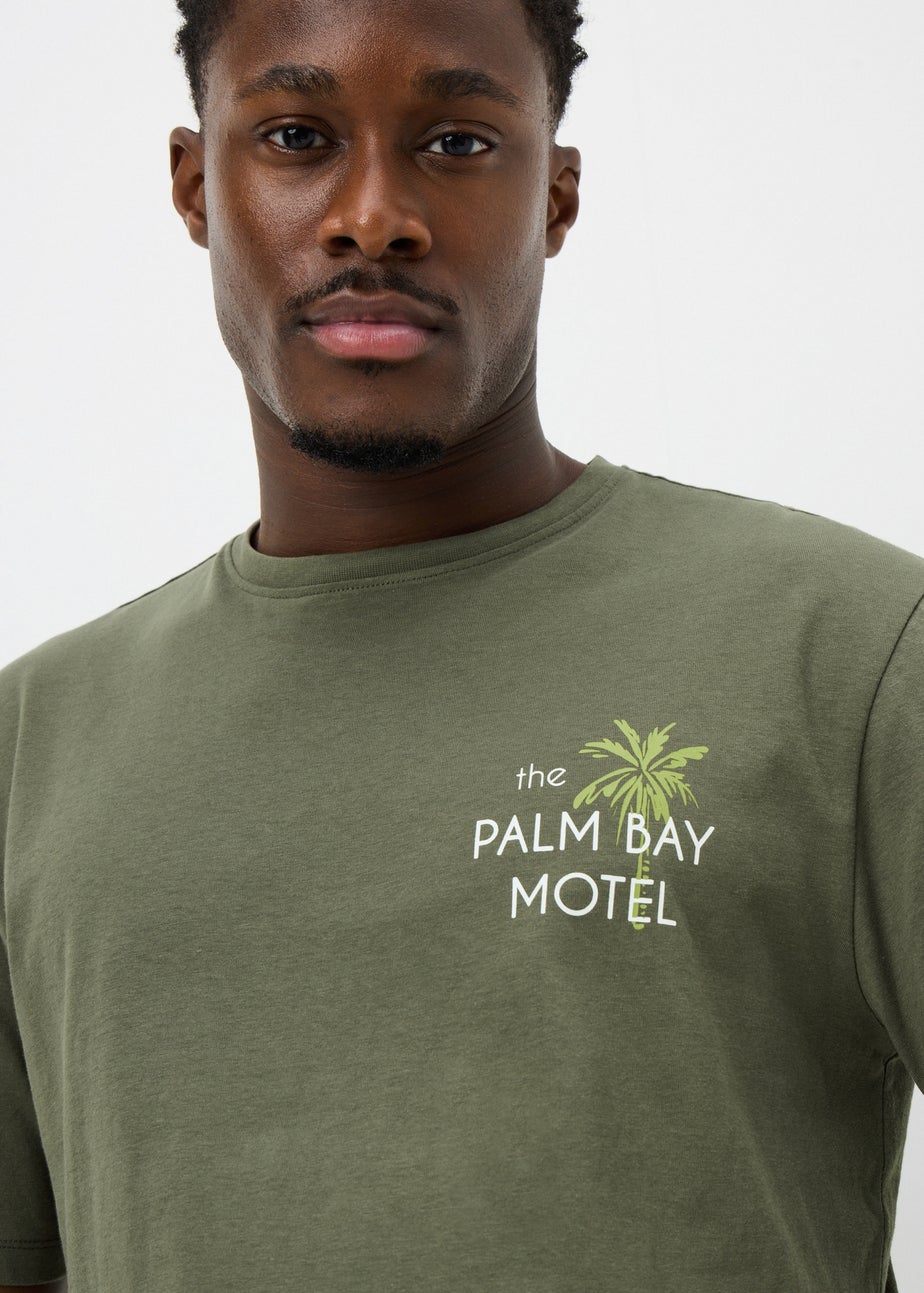 Khaki Motel Back Graphic T-Shirt