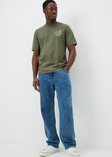 Khaki Motel Back Graphic T-Shirt