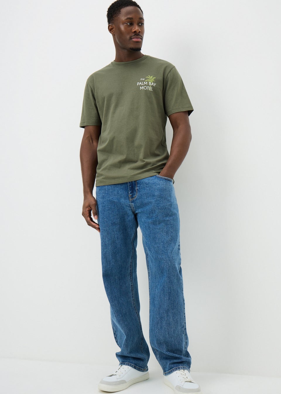 Khaki Motel Back Graphic T-Shirt