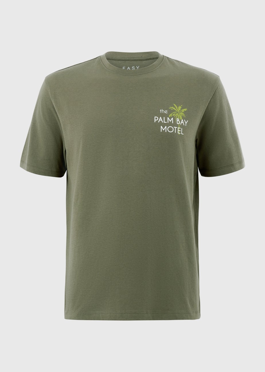 Khaki Motel Back Graphic T-Shirt