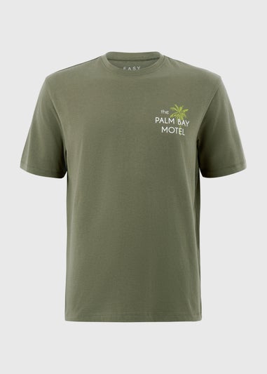 Khaki Motel Back Graphic T-Shirt