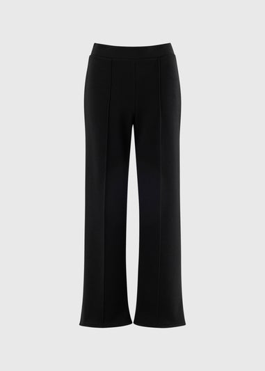 Et Vous Black Ponte Pique Wide Leg Trousers