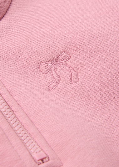 Girls Pink Funnel Neck Sweatshirt & Jogging Bottoms (1-7yrs)