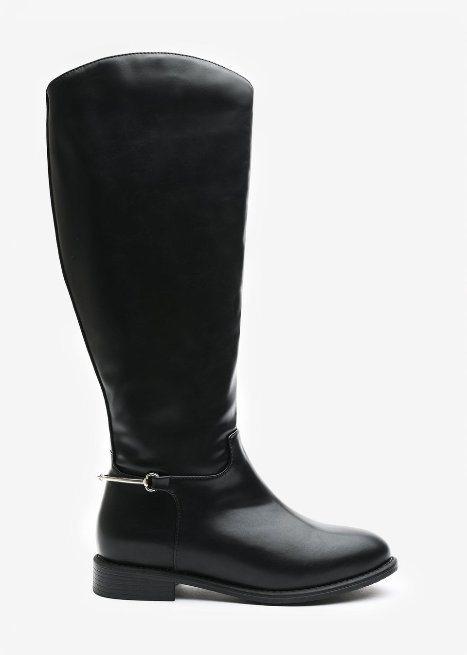 Where's That From Monroe Black PU Knee High Boots