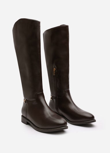 Where's That From Monroe Dark Brown Knee High Boots