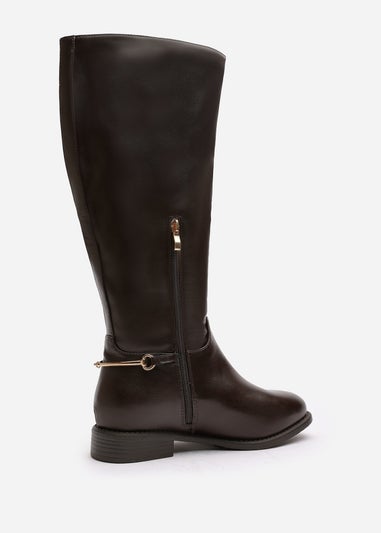 Where's That From Monroe Dark Brown Knee High Boots