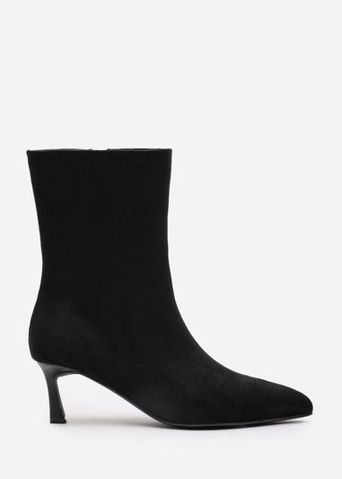 Where's That From Nyla Black PU Ankle Heeled Boots