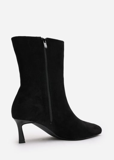 Where's That From Nyla Black PU Ankle Heeled Boots