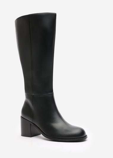 Where's That From Matilda Black PU Knee High Boots