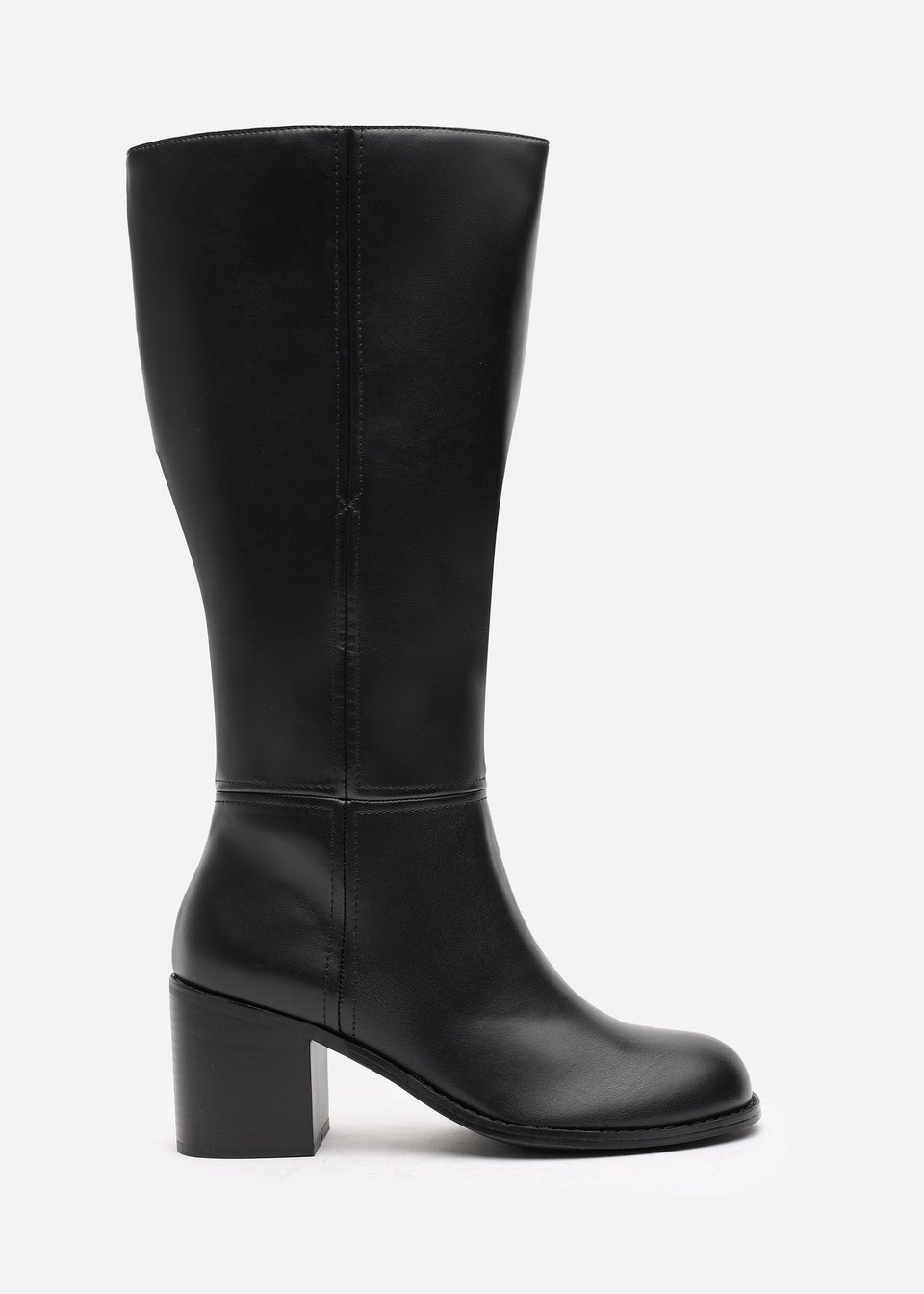 Where's That From Matilda Black PU Knee High Boots
