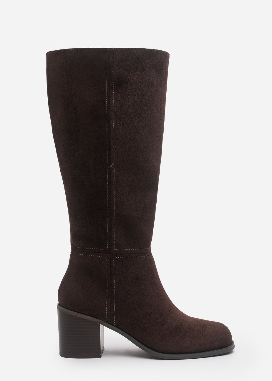 Where's That From Matilda Dark Brown PU Knee High Boots