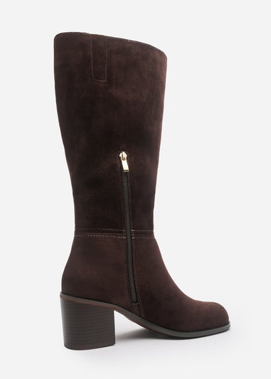Where's That From Matilda Dark Brown PU Knee High Boots